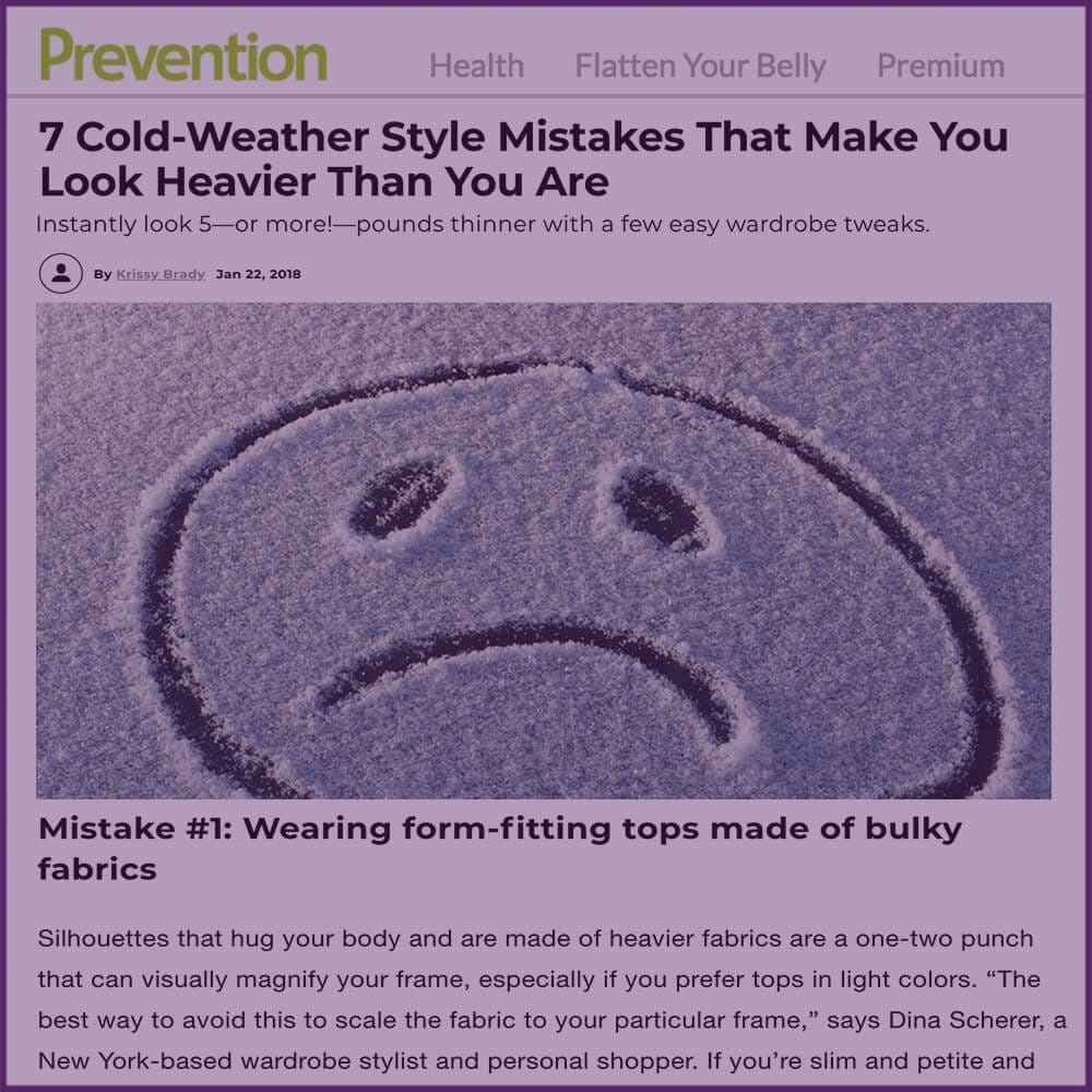 7 Cold Weather Style Mistakes That Make You Look Heavier Than You Are Article January 22 2018