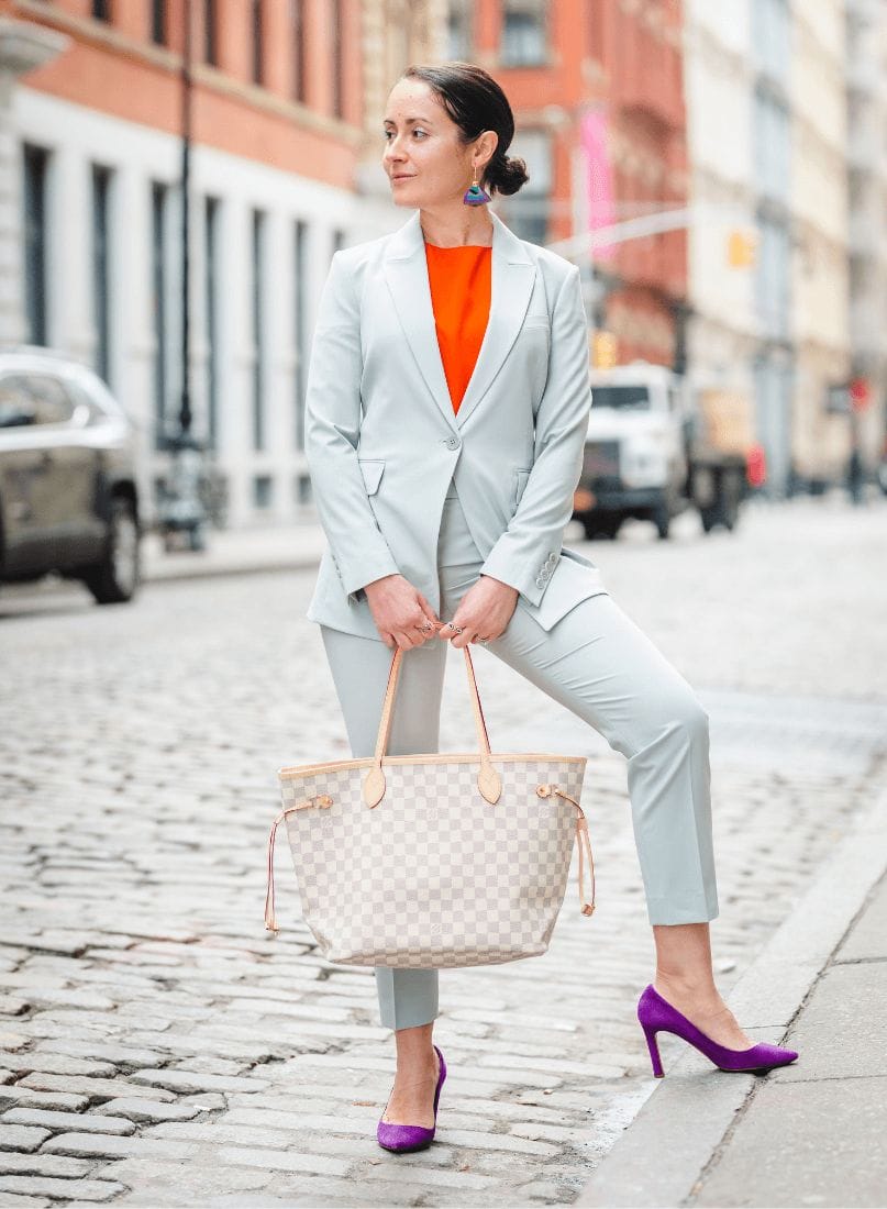 Theory Pant Suit for Spring by Modnitsa Styling