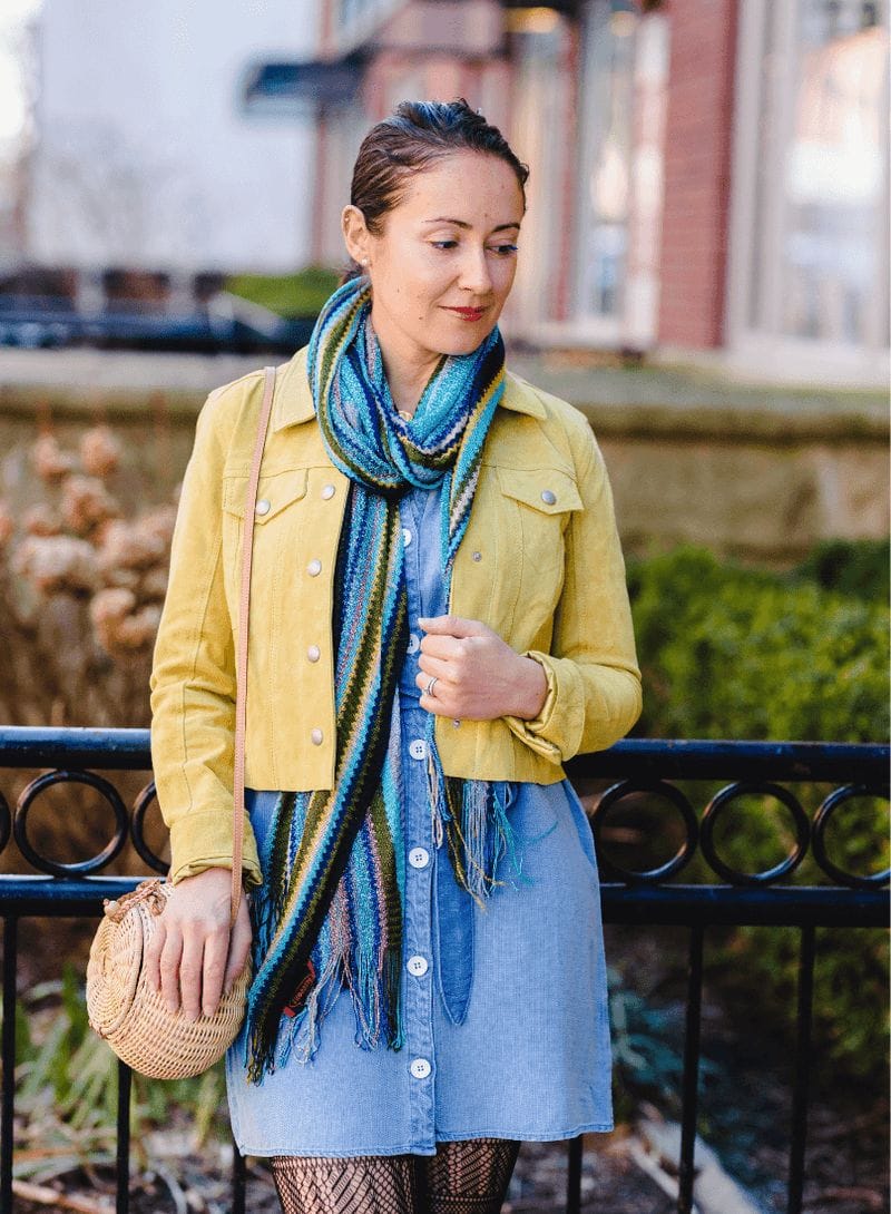 Yellow Suede Jacket Missoni Look by Modnitsa Styling