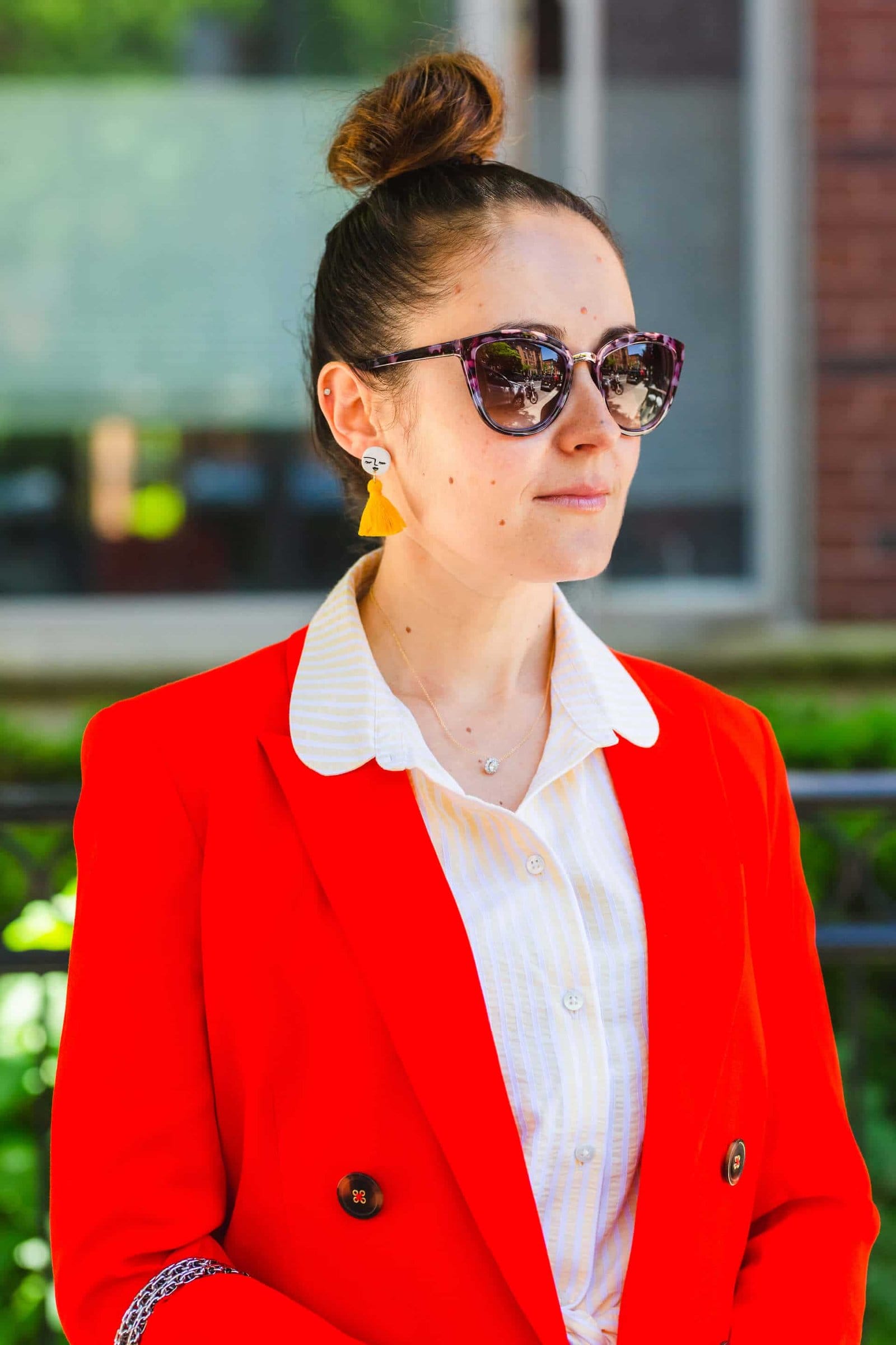 Veronica Beard Blazer Rag & Bone High Waisted Jeans Look by Modnitsa Styling