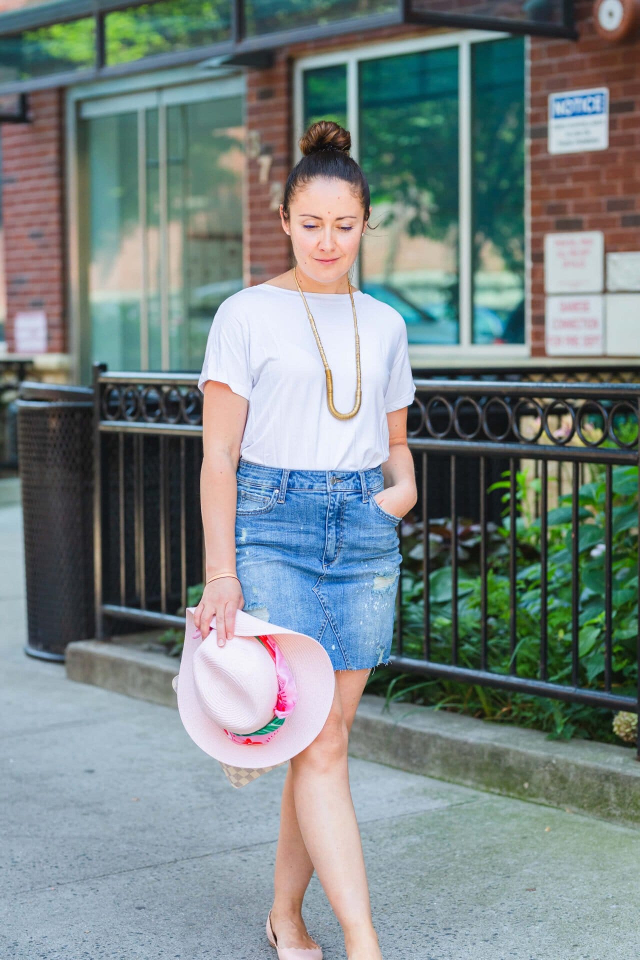 Joe's Jeans Denim Skirt Anthro Kimono Chloe Shoes Look by Modnitsa Styling