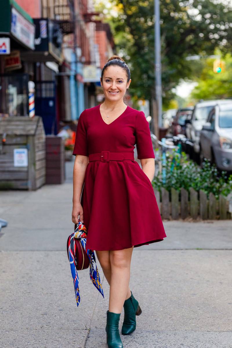 GMG Fall Dress Mansur Gavriel Bag Coclico Booties Fall Look