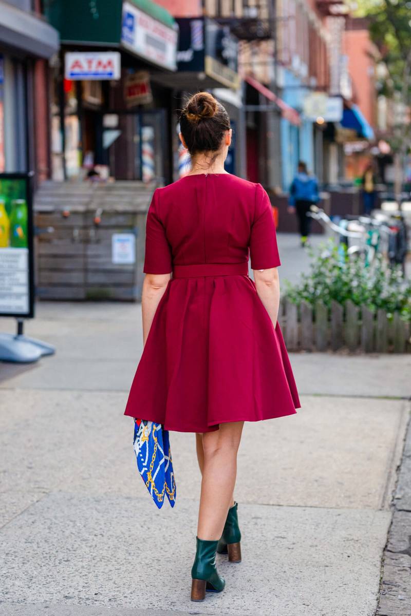 GMG Fall Dress Mansur Gavriel Bag Coclico Booties Fall Look