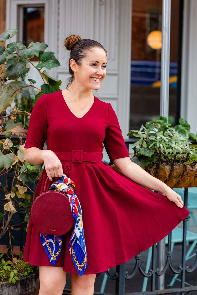 GMG Fall Dress Mansur Gavriel Bag Coclico Booties Fall Look