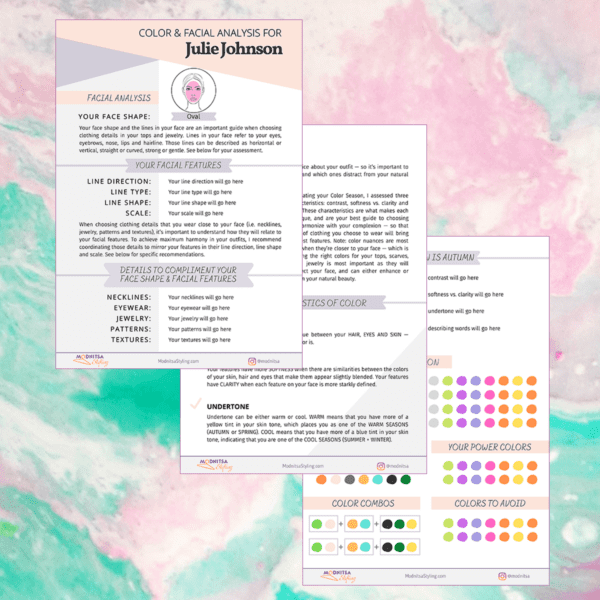 Virtual Color Analysis and Face Shape