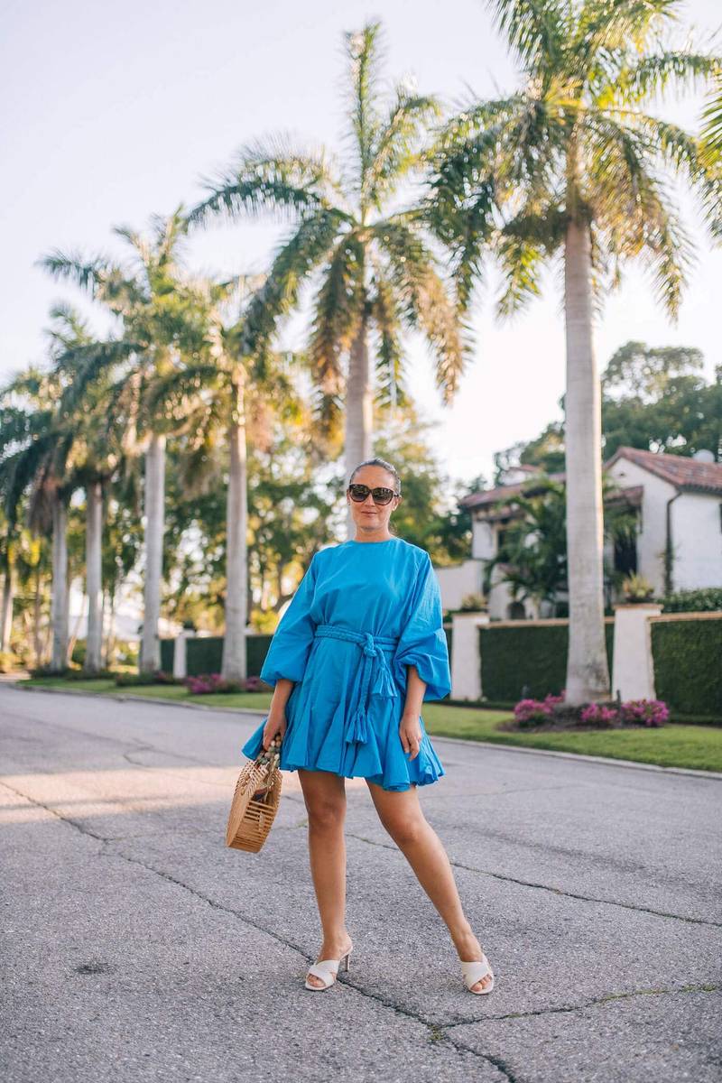 Rhode Dress Inez Shoes Cult Gaia Bag Outfit by Modnitsa Styling