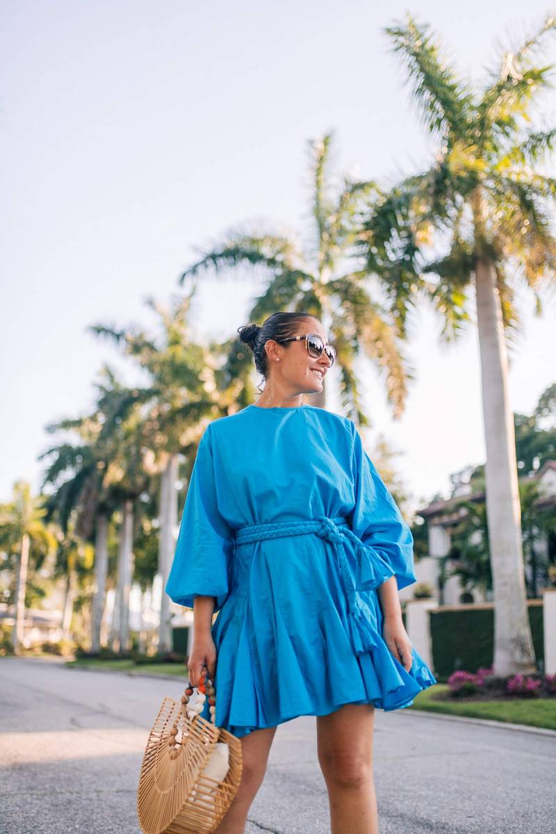 Rhode Dress Inez Shoes Cult Gaia Bag Outfit by Modnitsa Styling