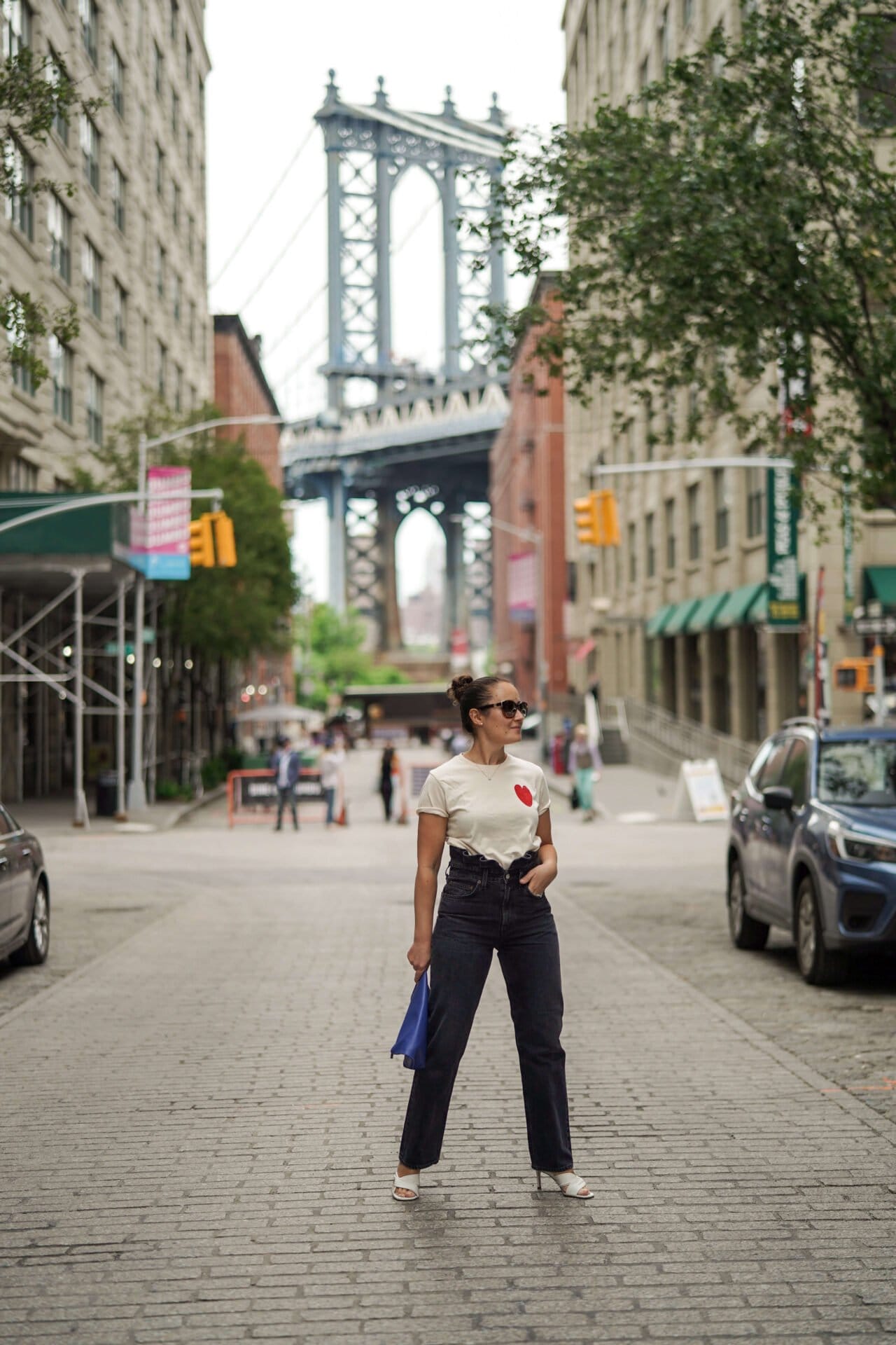 Agolde Jeans Sezane Tee Cuyana Bag Inez Shoes Look by Modnitsa Styling