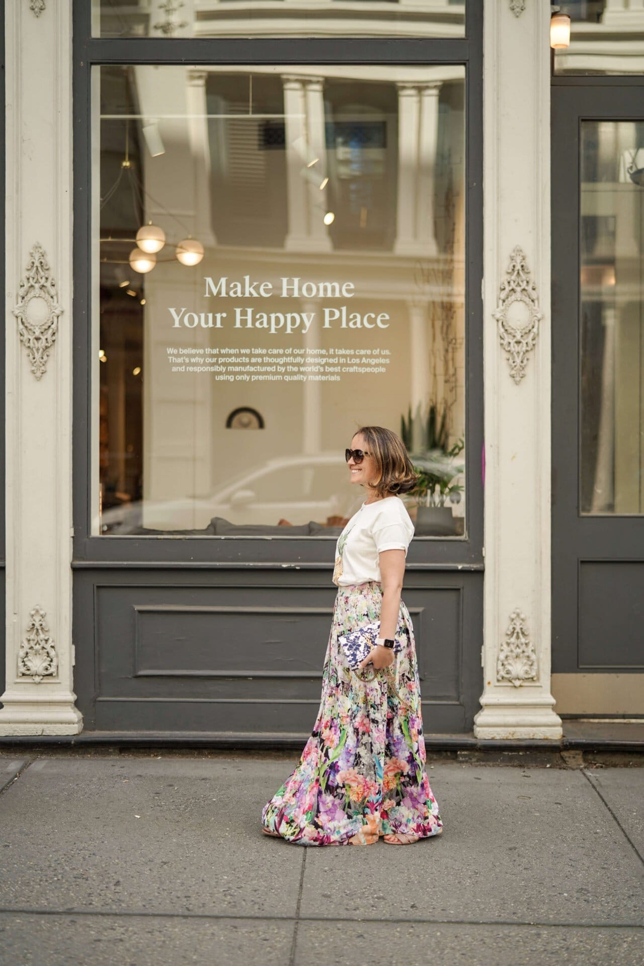 Anthropologie Skirt Farm Rio Top Coclico Shoes YSL Bag Outfit by Modnitsa Styling