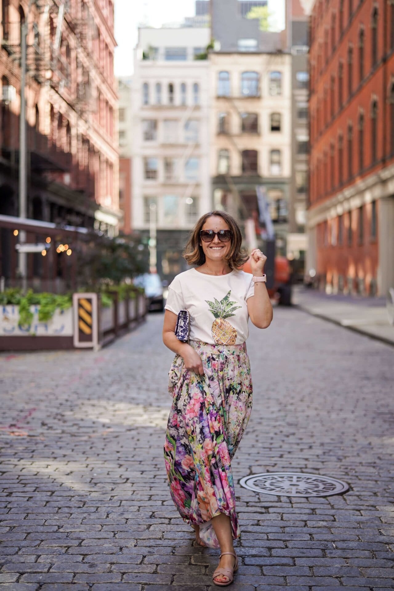 Anthropologie Skirt Farm Rio Top Coclico Shoes YSL Bag Outfit by Modnitsa Styling