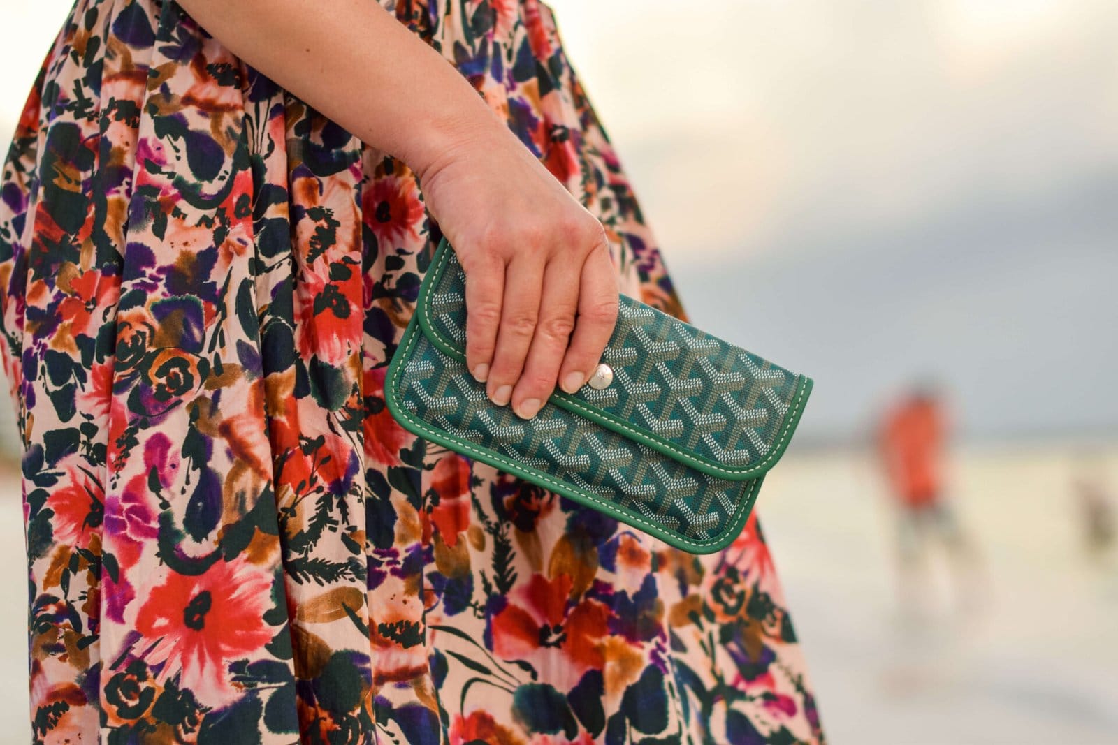 Something Navy Dress Goyard Wallet Look by Modnitsa Styling