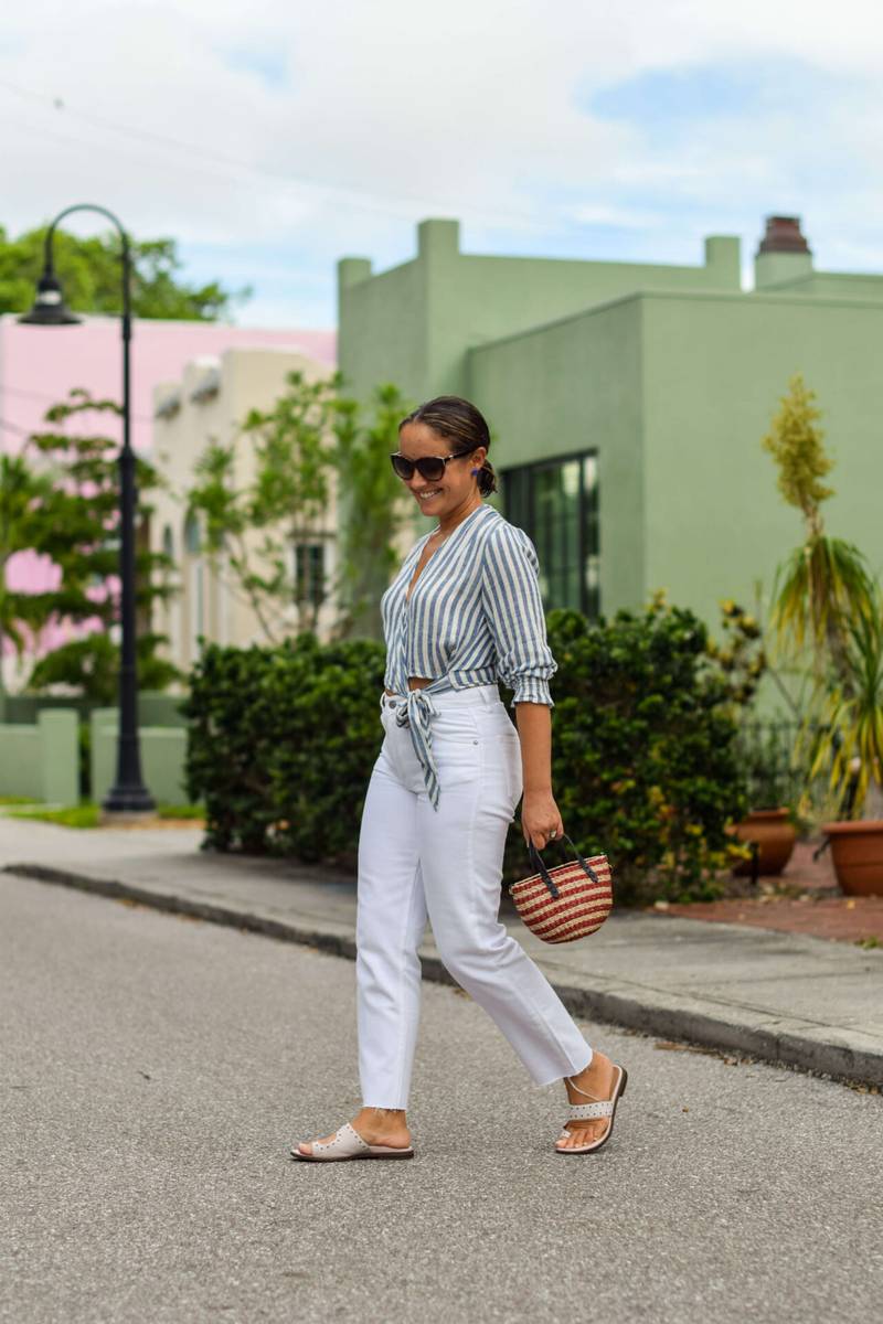 Rails Shirt Boyish Jeans Vionic Shoes Clare V Bag Outfit by Modnitsa Styling