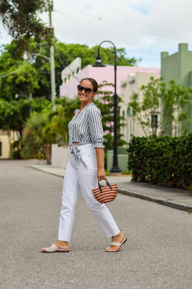 Rails Shirt Boyish Jeans Vionic Shoes Clare V Bag Outfit by Modnitsa Styling