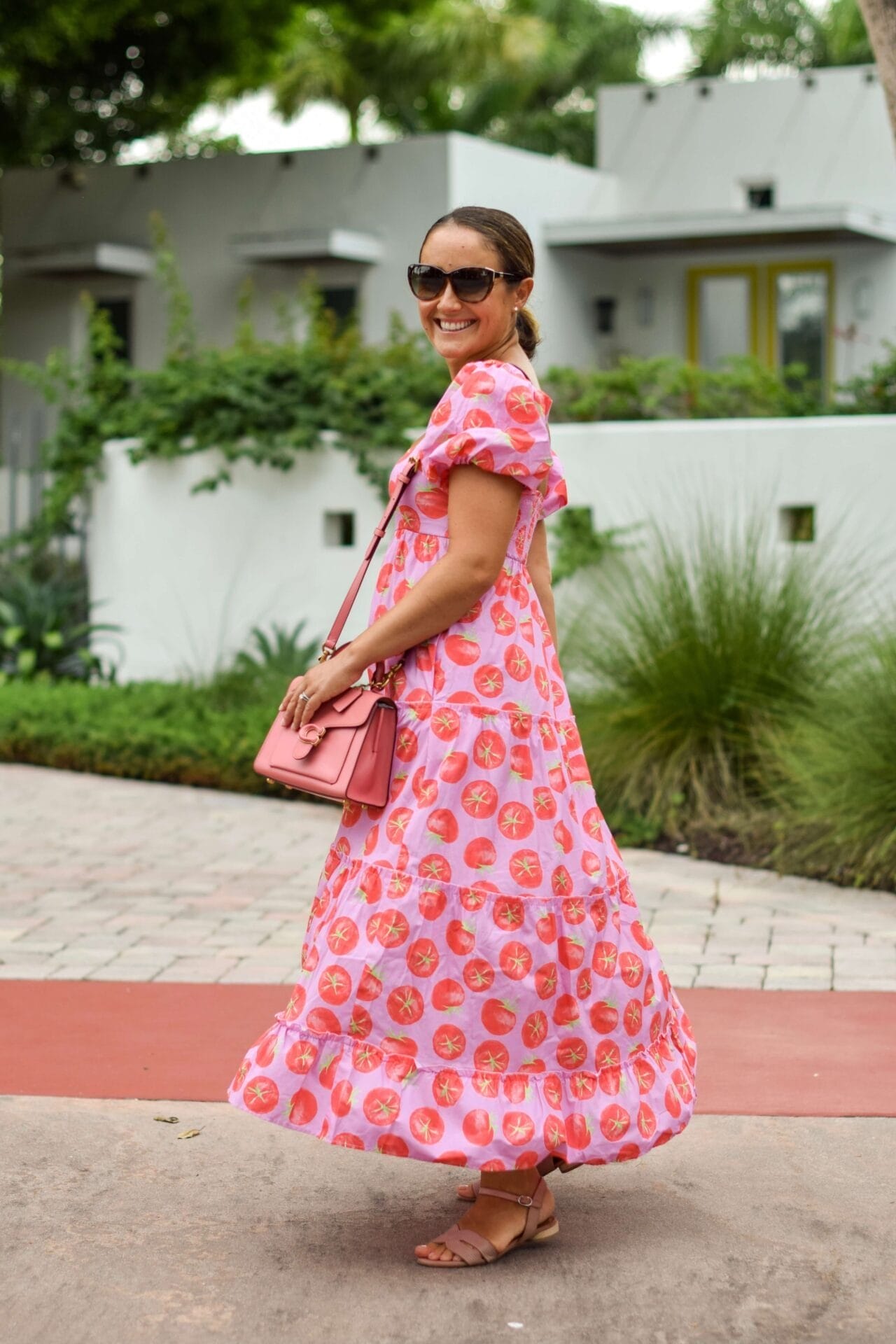 Show Me Your Mumu Spicy Tomatoes Dress Coach Bag Coclico Sandals Outfit by Modnitsa Styling