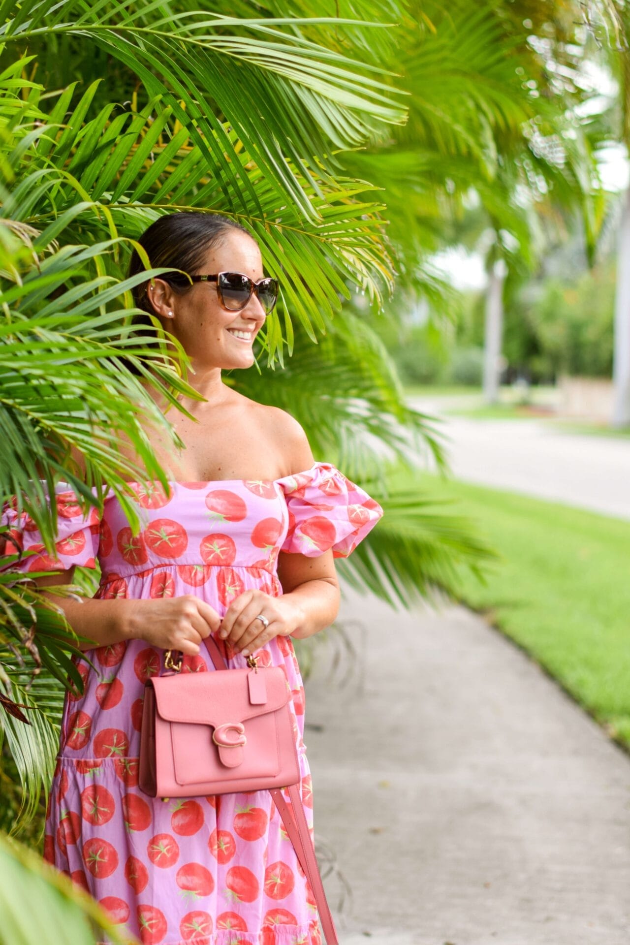 Show Me Your Mumu Spicy Tomatoes Dress Coach Bag Coclico Sandals Outfit by Modnitsa Styling