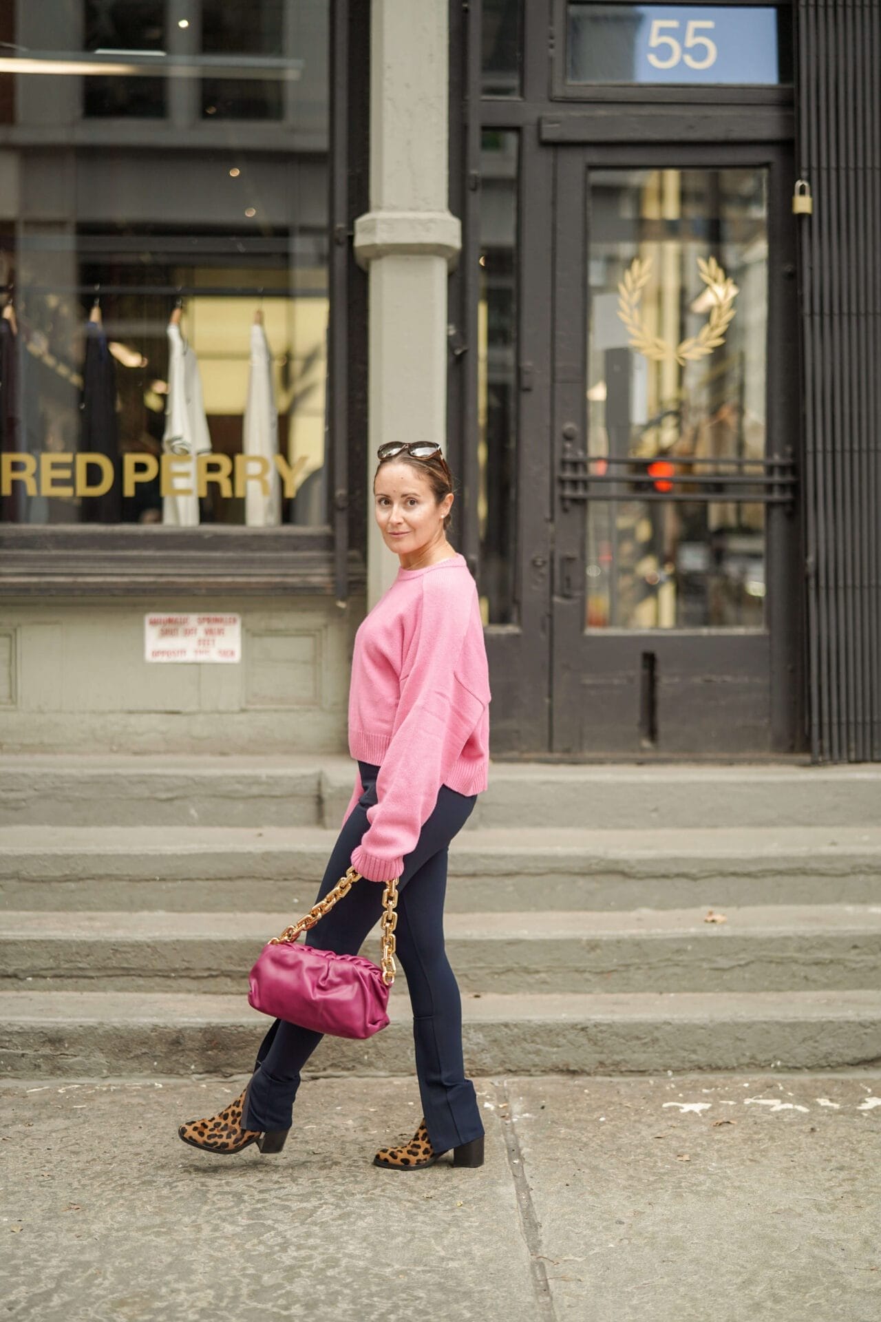 Loulou Studios Sweater Wardrobe NYC Pants Phillip Lim Booties Bottega Veneta Bag Outfit by Modnitsa Styling