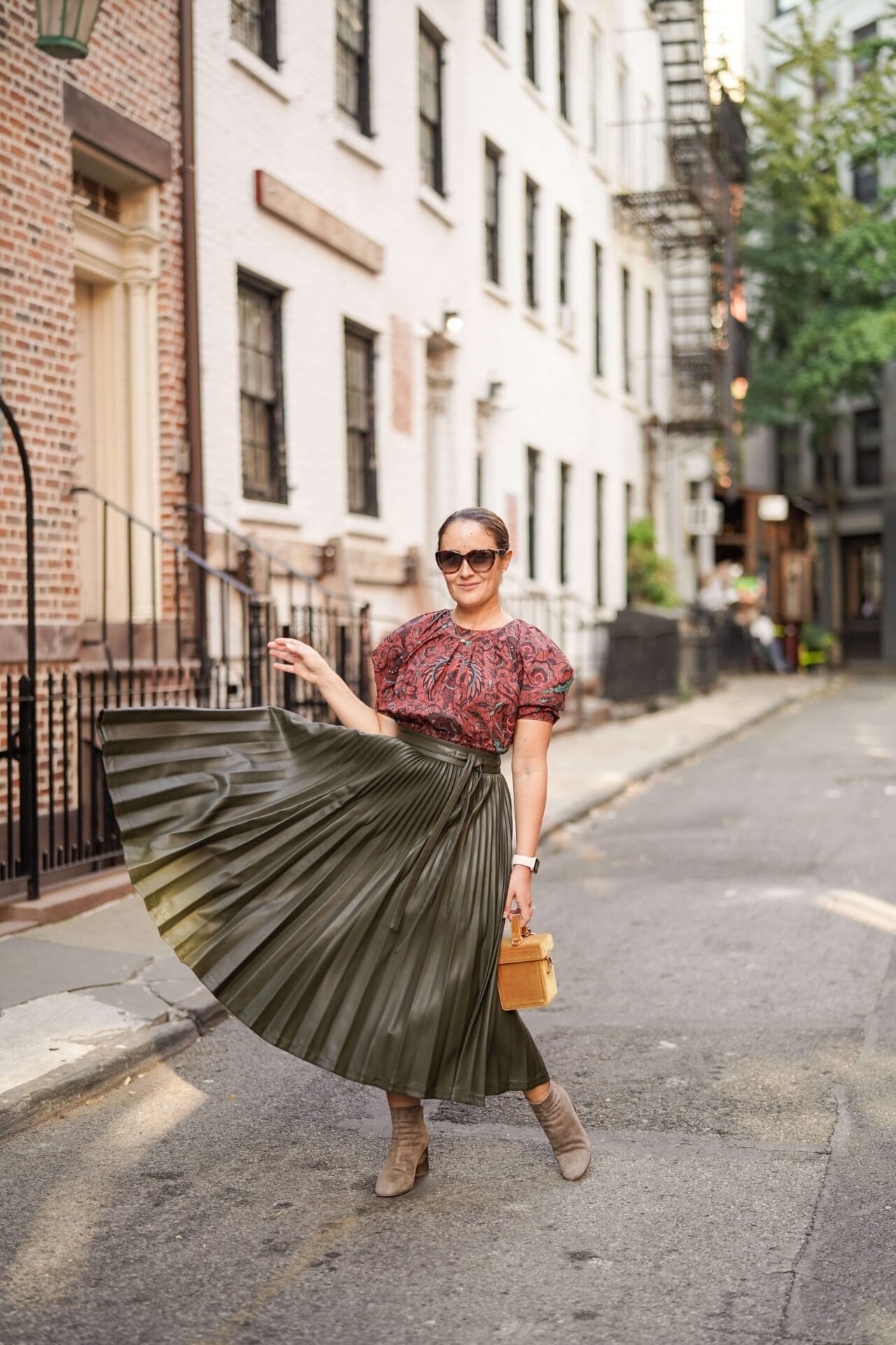 Phillip Lim Skirt Ulla Johnson Top Mark Cross Bag Coclico Booties Outfit by Modnitsa Styling