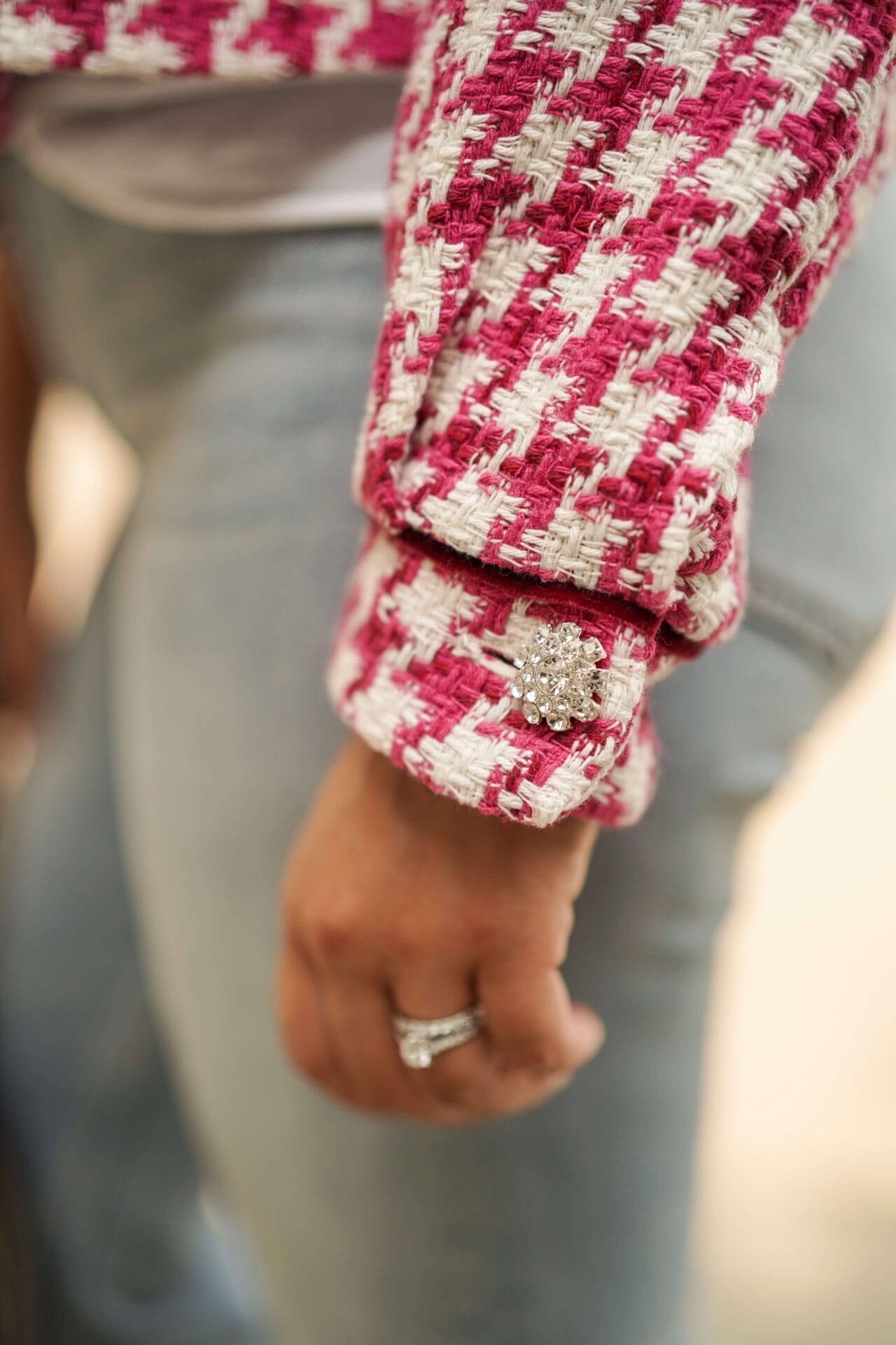 Zara Jacket ReDone Jeans Free People Tee Vivaia Shoes LV Bag Look