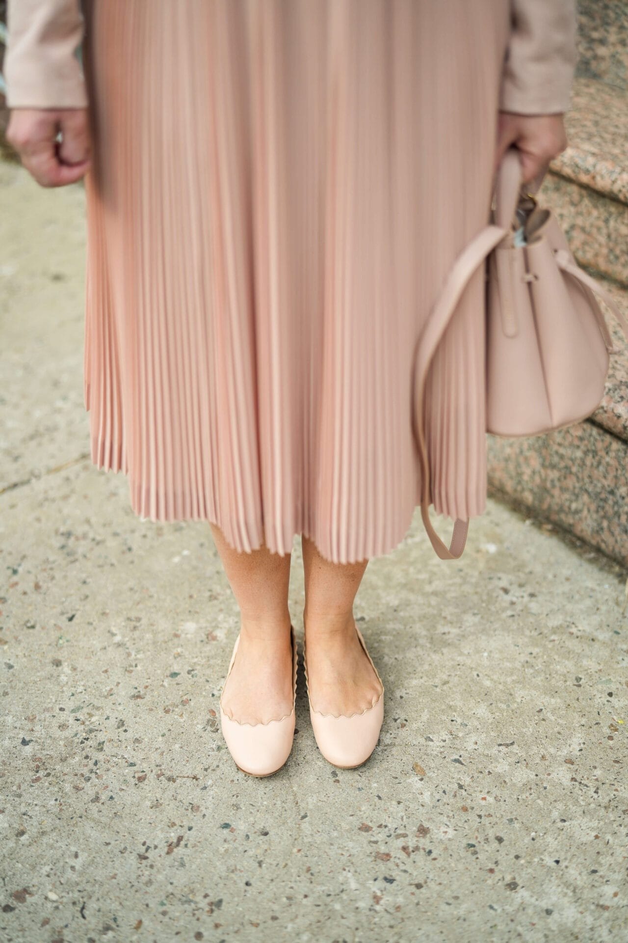 L'Agence Jacket JCrew Skirt Rag & Bone Tee Chloe Flats Polene Bag Outfit by Modnitsa Styling