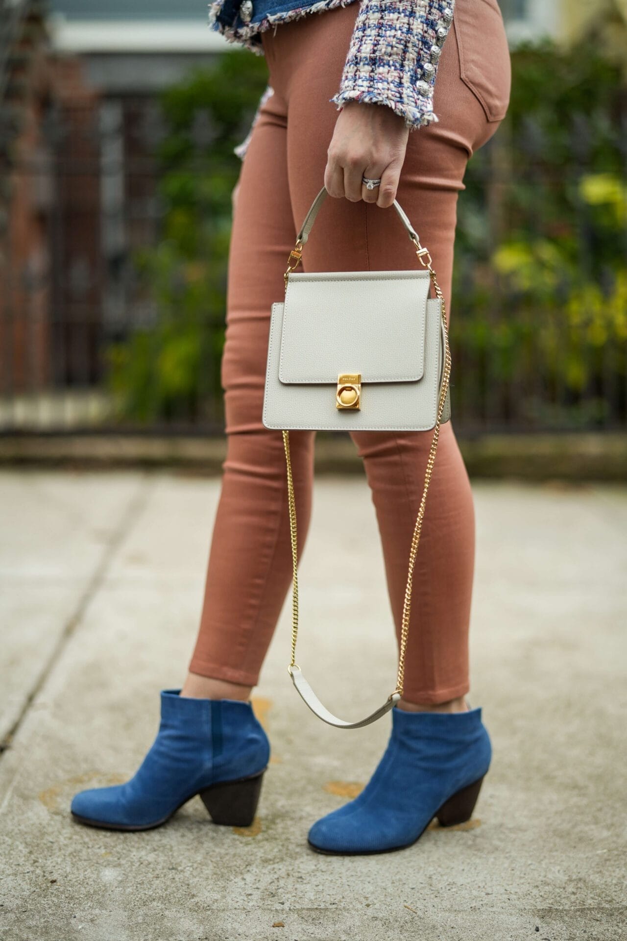 Veronica Beard Blazer L'Agence Pants Coclico Booties Polene Bag Outfit by Modnitsa Styling