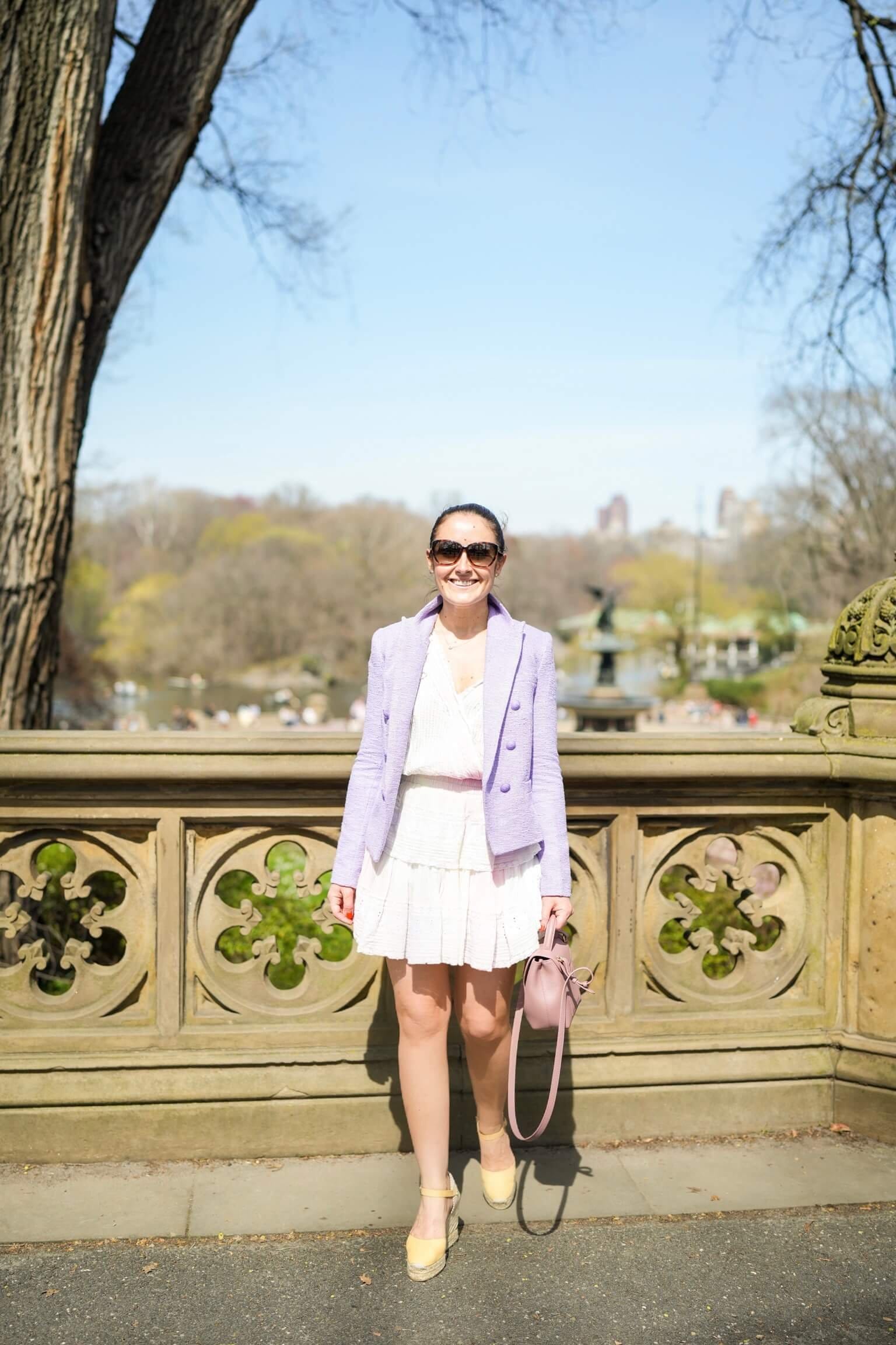 Loveshackfancy Dress Castaner Espadrilles L'Agence Blazer Polene Bag Outfit by Modnitsa Styling_9